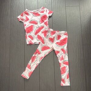 Carter's Watermelon Print Kids Pajama Set - Pink and Green
